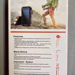LOZE Solar Charger Power Bank - Portable Solar Energy with LED Flashlight & Compass