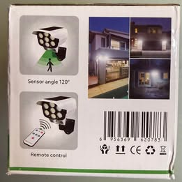 Solar Motion Sensor Light - 122 SMD LEDs with Remote Control - Open Box Like New