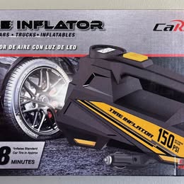 CaRSun C3012-1 12V Tire Inflator with LED Light - 150 PSI Portable Air Compressor (Open Box)