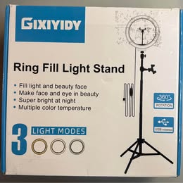 SIXIYIDY Ring Fill Light Stand - 10 Inch LED Ring Light with Tripod Stand (Open Box)