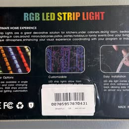 RGB LED Strip Light - Flexible Color Changing LED Lights with DIY Clip