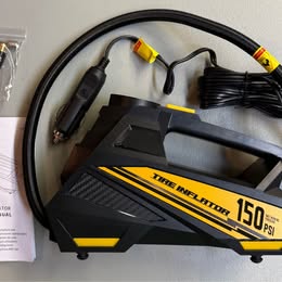 CaRSun C3012-1 12V Tire Inflator with LED Light - 150 PSI Portable Air Compressor (Open Box)