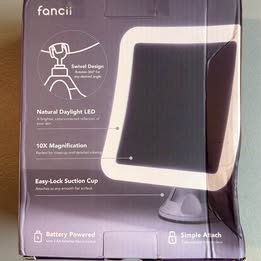 Fancii 10× LED Magnifying Mirror - Swivel Design - Open Box Like New