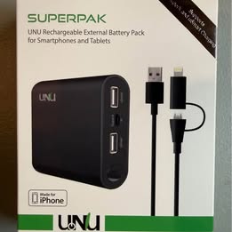 SUPERPAK UNU Rechargeable External Battery Pack - 10000mAh Universal Power Bank