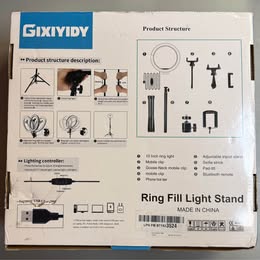 SIXIYIDY Ring Fill Light Stand - 10 Inch LED Ring Light with Tripod Stand (Open Box)