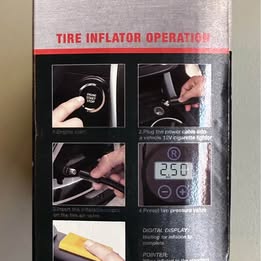 CaRSun C3012-1 12V Tire Inflator with LED Light - 150 PSI Portable Air Compressor (Open Box)