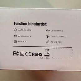 LERSGÒ HR1901BT Bluetooth Alarm Clock Radio - FM Radio with USB Charging (Open Box)