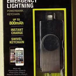 POWERCEL Emergency Lightning Power Bank Keychain - 800mAh MFi Certified