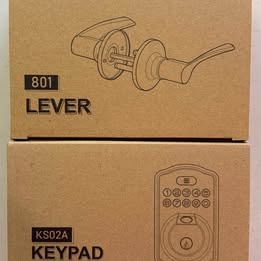 Veise KS02B Keypad Digital Deadbolt & 801 Lever Set - Complete Lock System (Open Box)