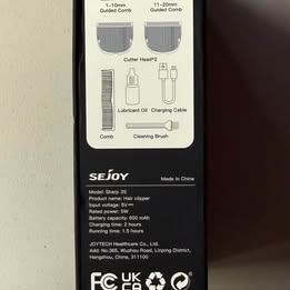 SEJOY Cordless Hair Clipper Sharp 3S - Professional Hair Trimmer (Open Box)