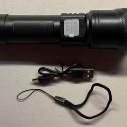 TY-908 High-Power LED Flashlight - 1200 Lumens USB Rechargeable (Open Box)