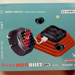 Smart Watch + Bluetooth Headset Gift Set - 2-in-1 Combo Pack (Open Box)