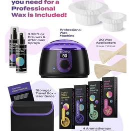 SENSIONA Ultimate Waxing Kit - Professional Home Wax Warmer with Complete Care System