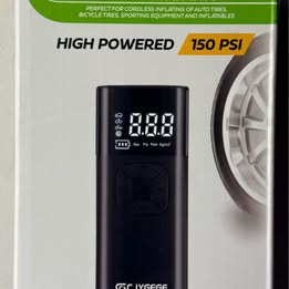 SCJYGEGE Portable Air Compressor & Power Bank - 150 PSI Tire Inflator (Open Box)