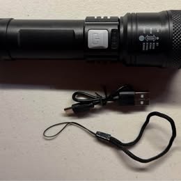 TY-908 High-Power LED Flashlight - 1200 Lumens USB Rechargeable (Open Box)