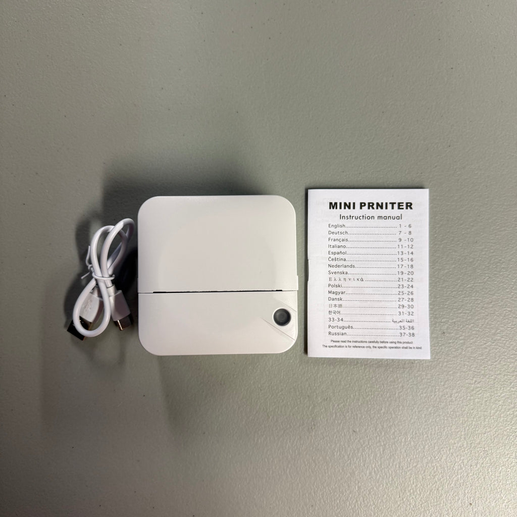 Portable Mini Bluetooth Thermal Printer - Inkless Photo & Label Printer (Open Box Like New)
