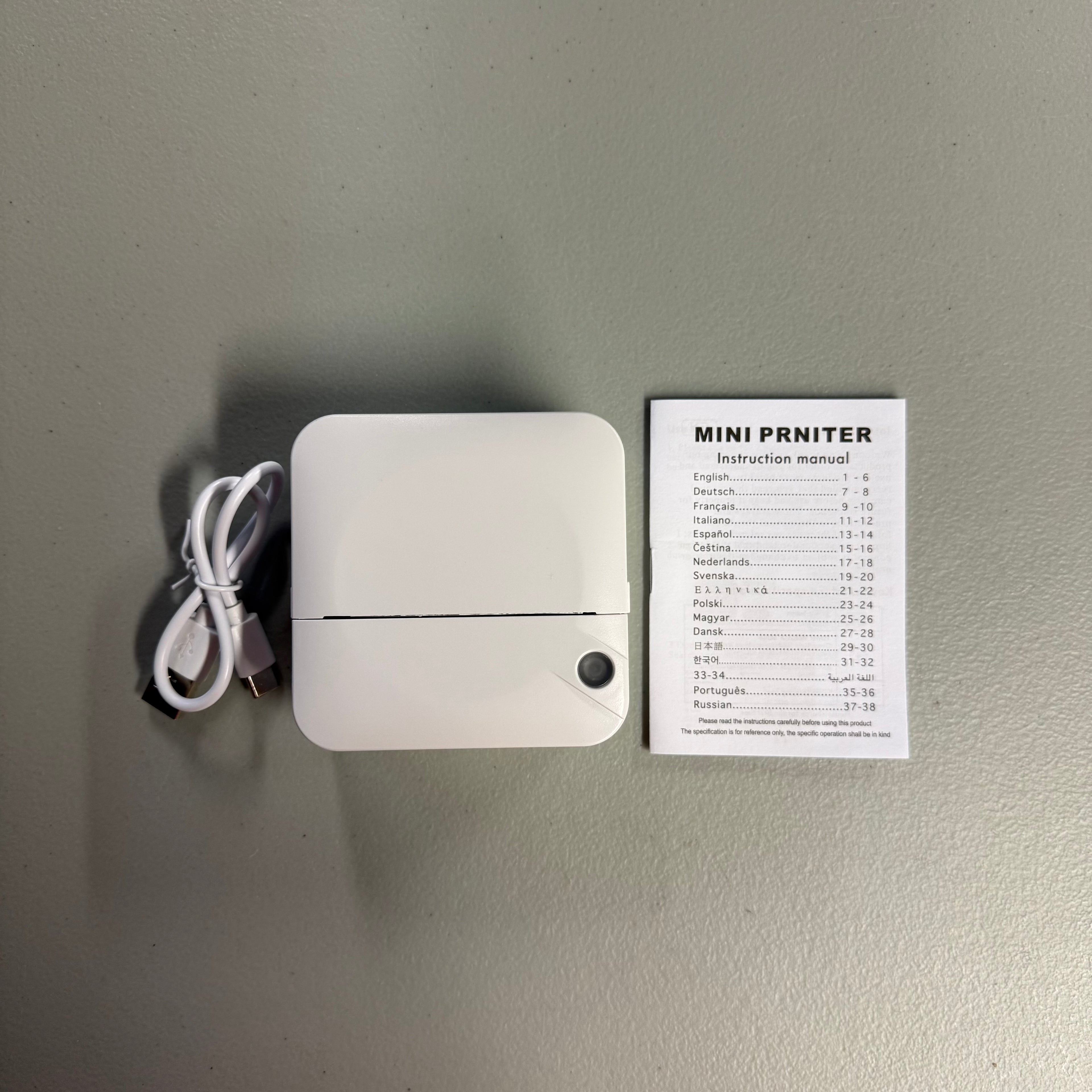 Portable Mini Bluetooth Thermal Printer - Inkless Photo & Label Printer (Open Box Like New)