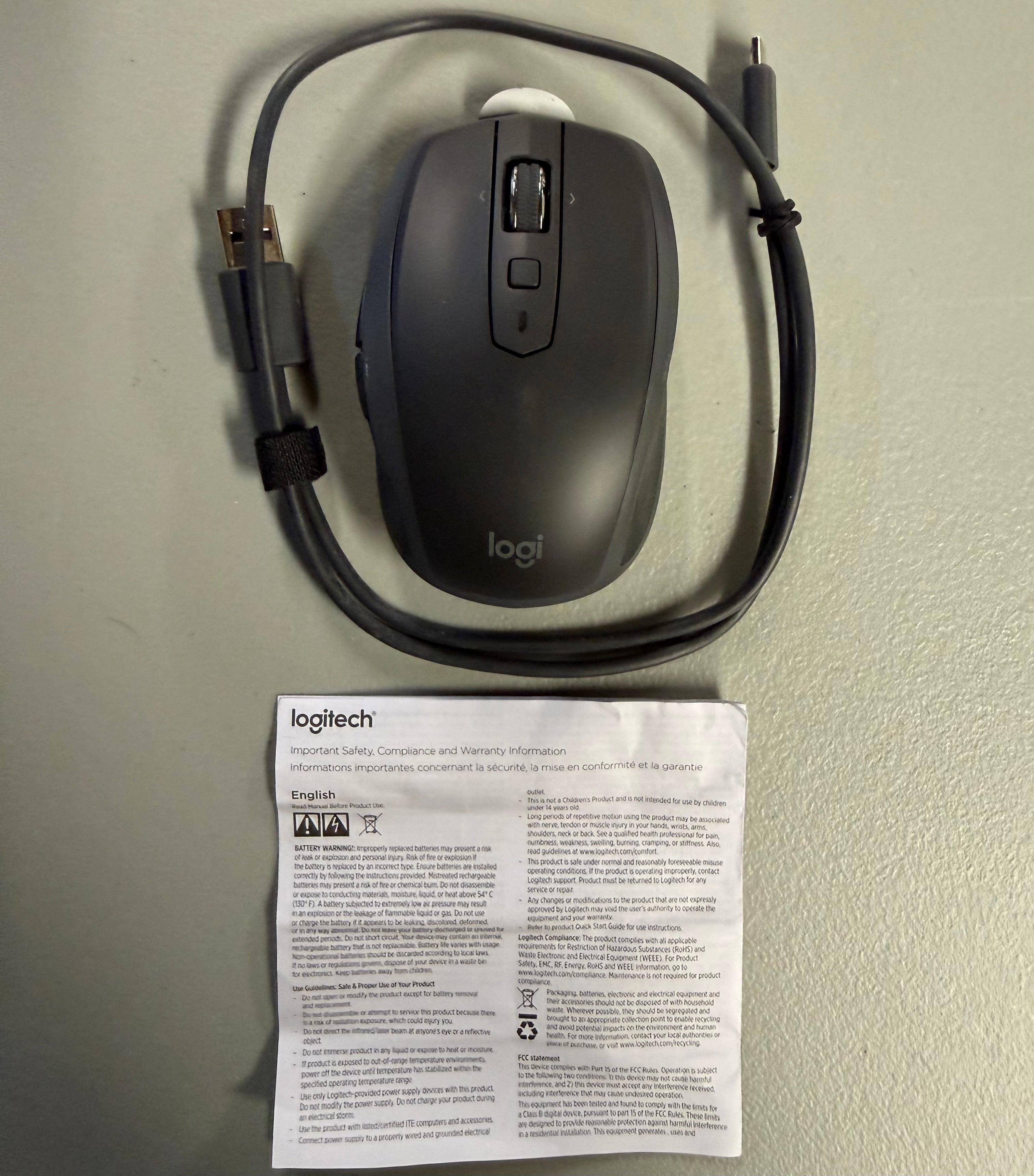 Logitech MX Anywhere 2S Bluetooth Mouse - Open Box Like New