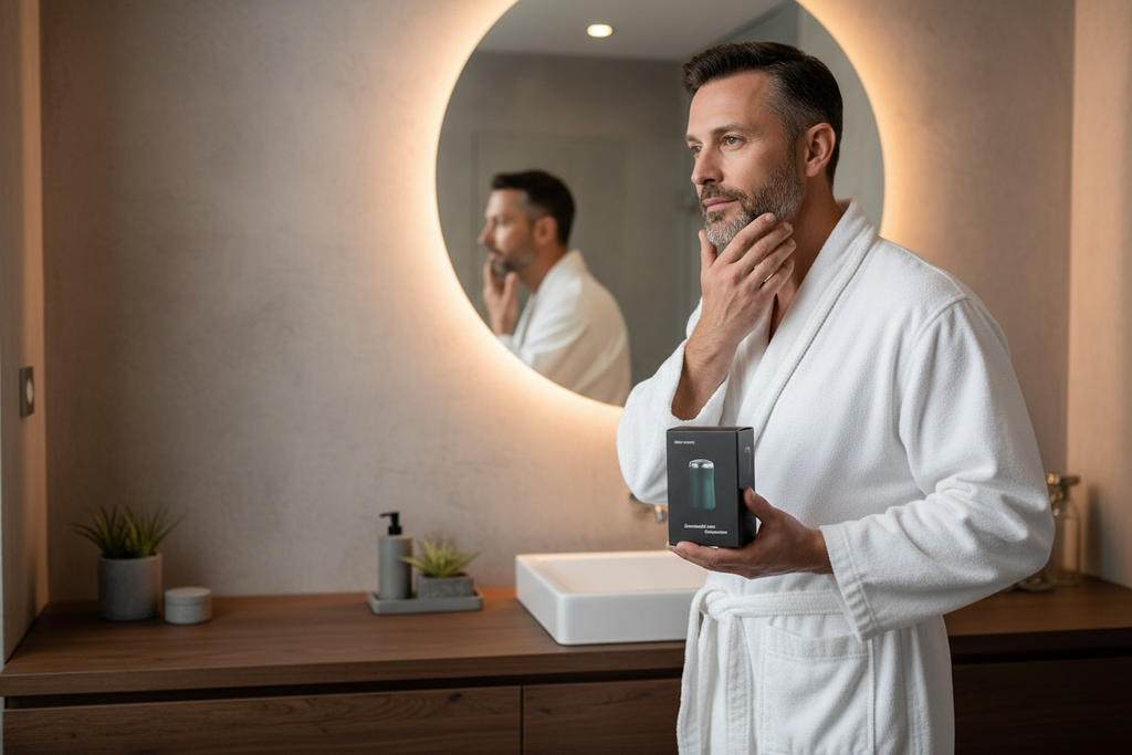 Mini Electric Shaver - Portable Rechargeable Razor with Rotary 3-Blade (Open Box, Like New)