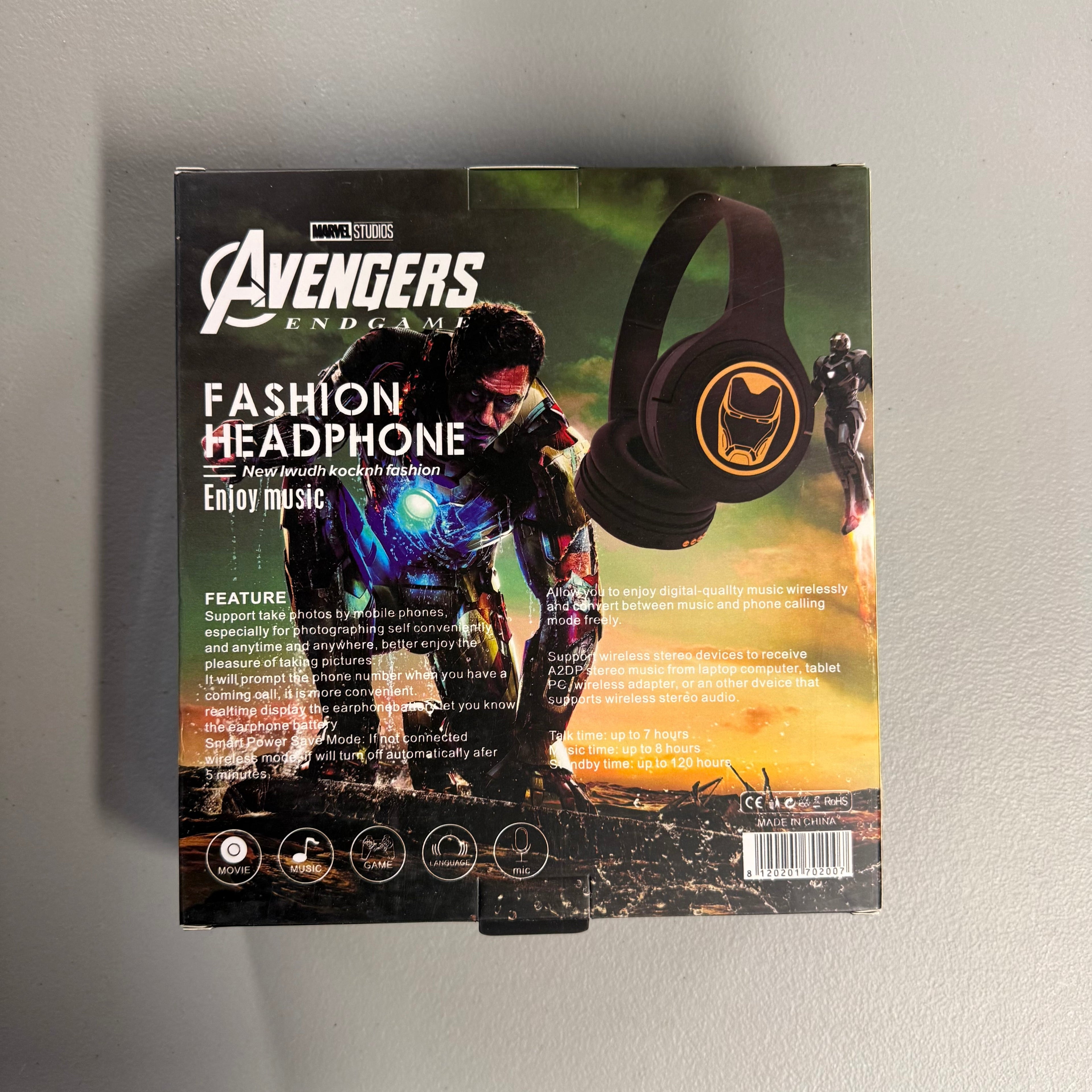 Marvel Avengers Endgame Fashion Wireless Headphones Model 800 (New)