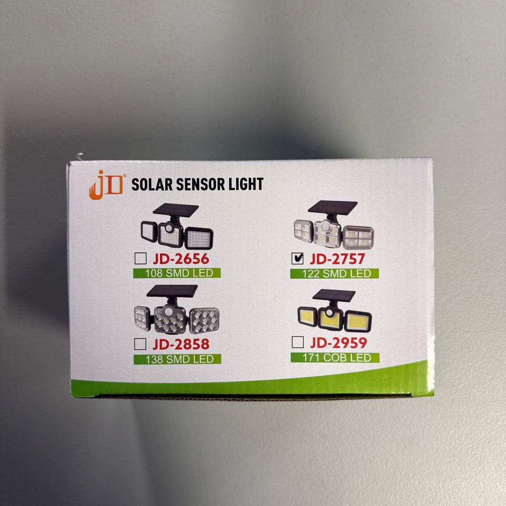 JD-2757 Solar Sensor Light 122 SMD LED with Remote Control (Open Box)