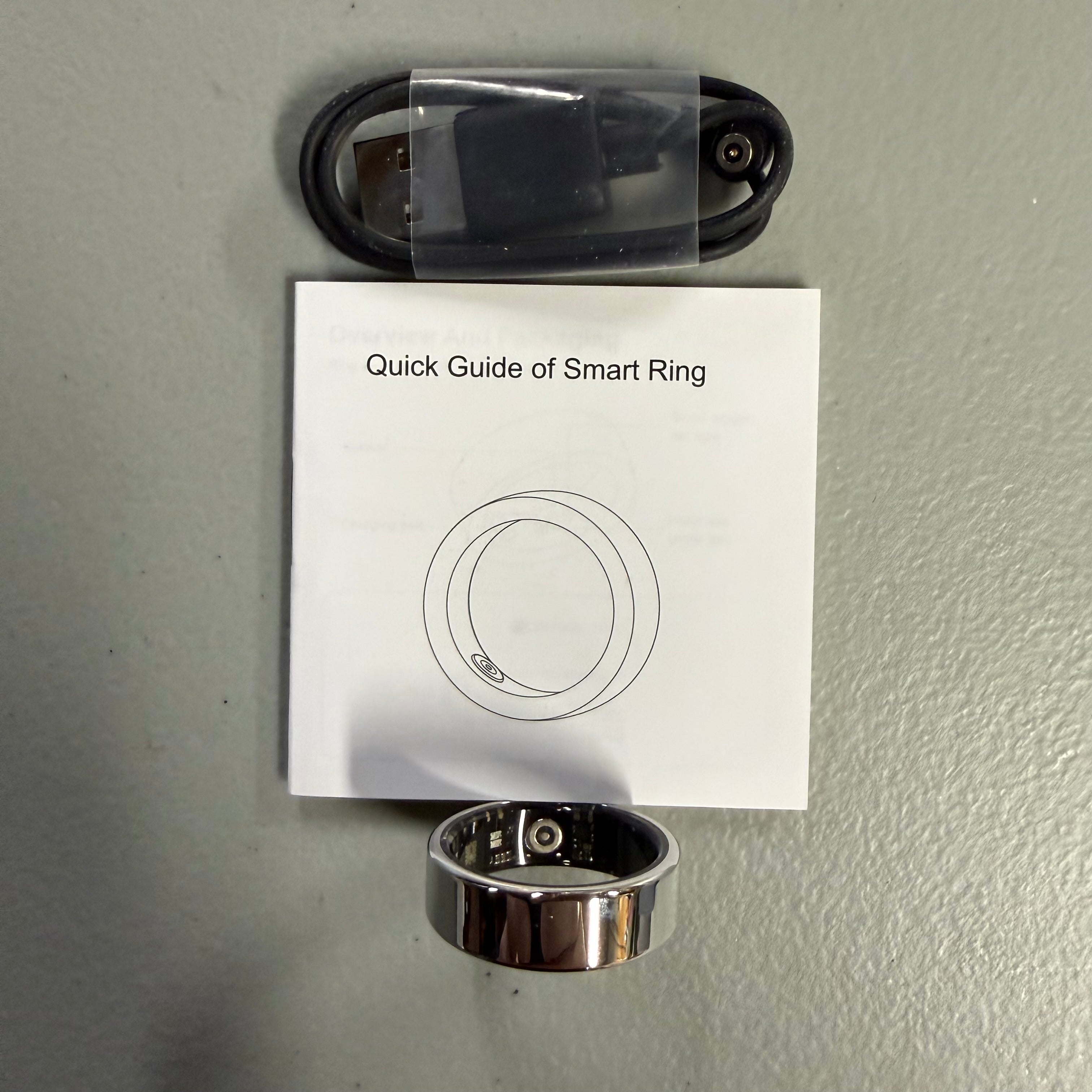 BAMBOQINN Smart Ring R02 - Stainless Steel Wearable Tech - Size 12