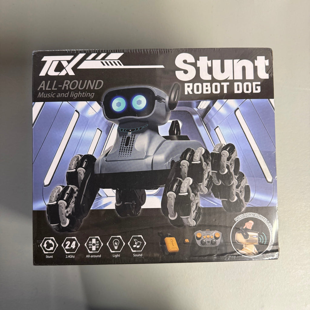 Stunt Robot Dog - RC All-Round with Music & Lighting (New, Sealed)