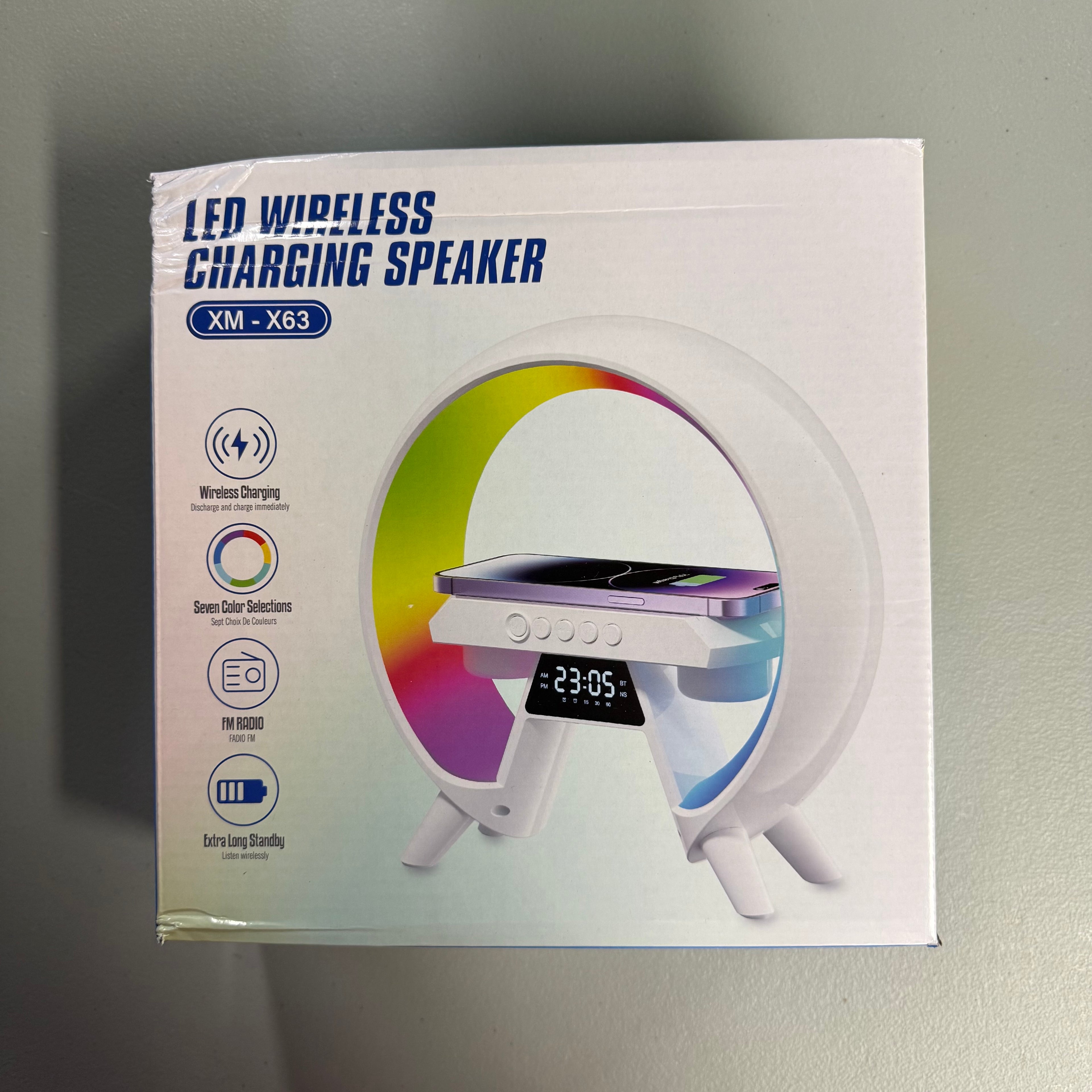 LED Wireless Charging Speaker XM-X63 - Sunrise Alarm Clock (Open Box Like New)
