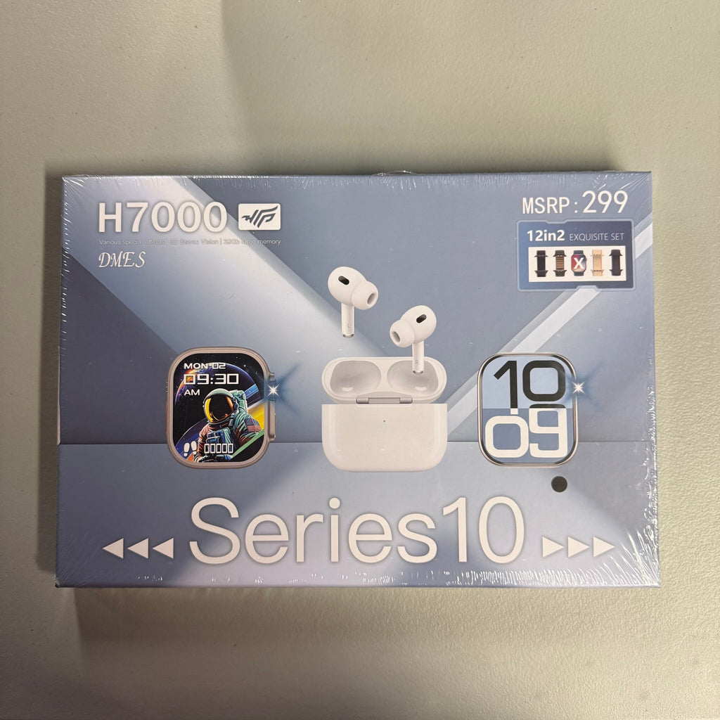 H7000 Series 10 Smartwatch & Wireless Earbuds Combo - 12in2 Exquisite Set (New Sealed)