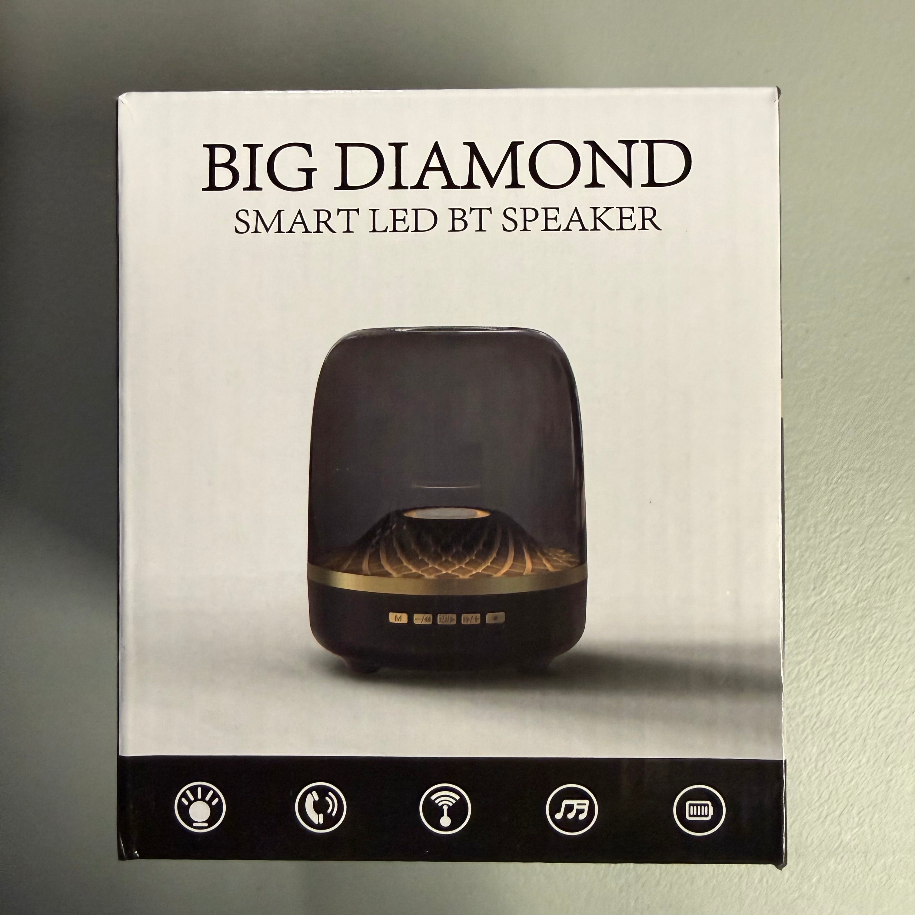 Big Diamond Smart LED Bluetooth Speaker - Open Box Like New