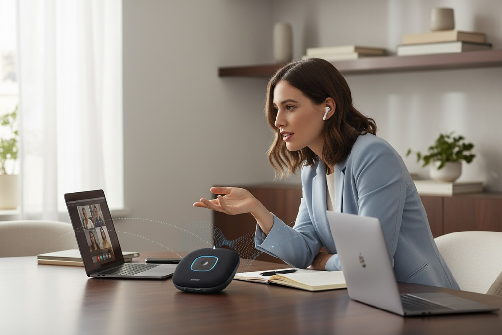Anker PowerConf S3 Bluetooth Speakerphone - Conference Speaker (Open Box - Like New)