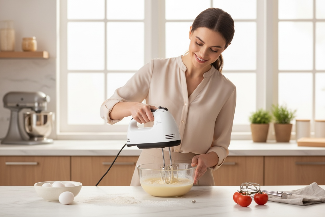 Super Hand Mixer - 7-Speed Electric Hand Mixer with 4 Attachments (Open Box, Like New)