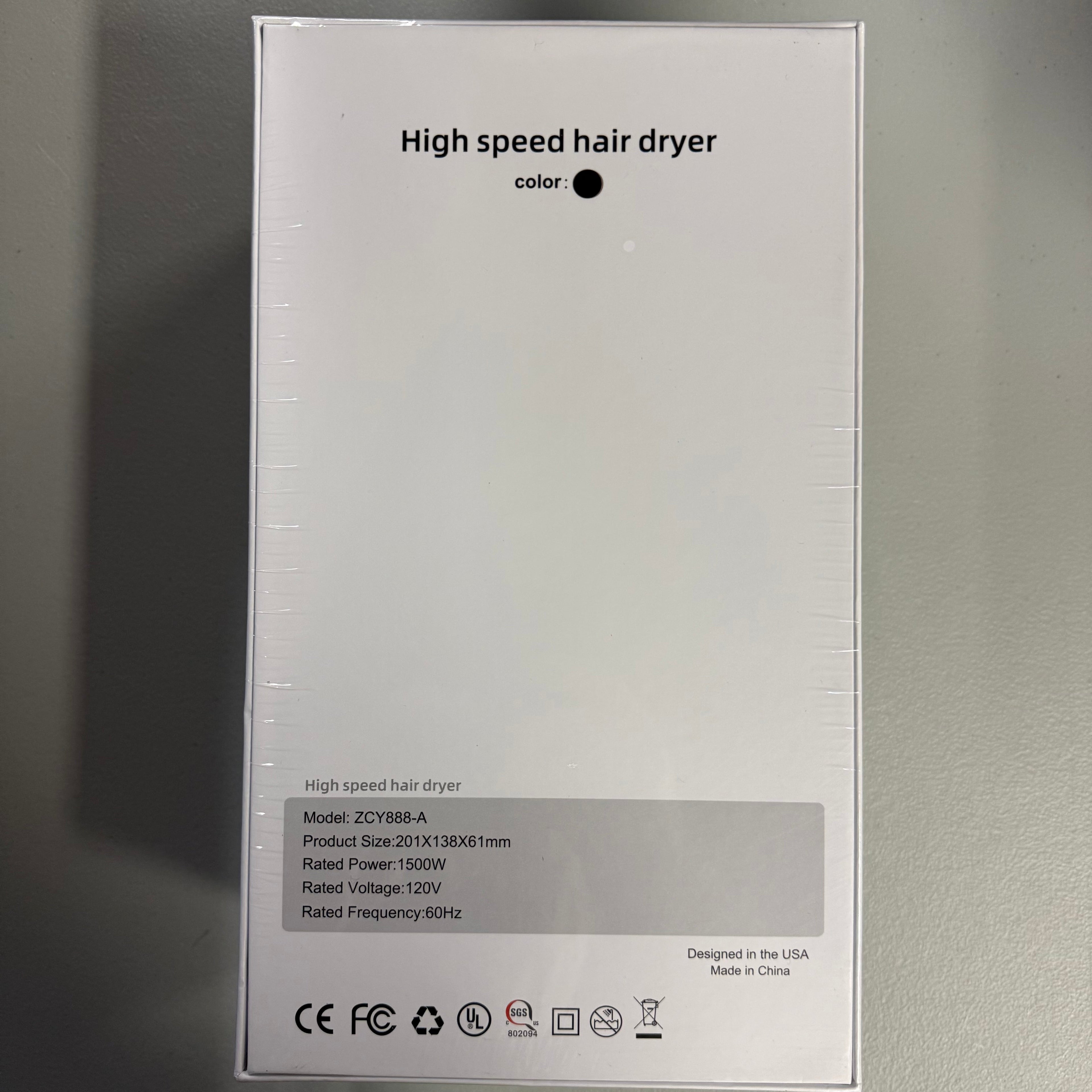 CoolMouse High Speed Hair Dryer - White/Gold (Brand New)