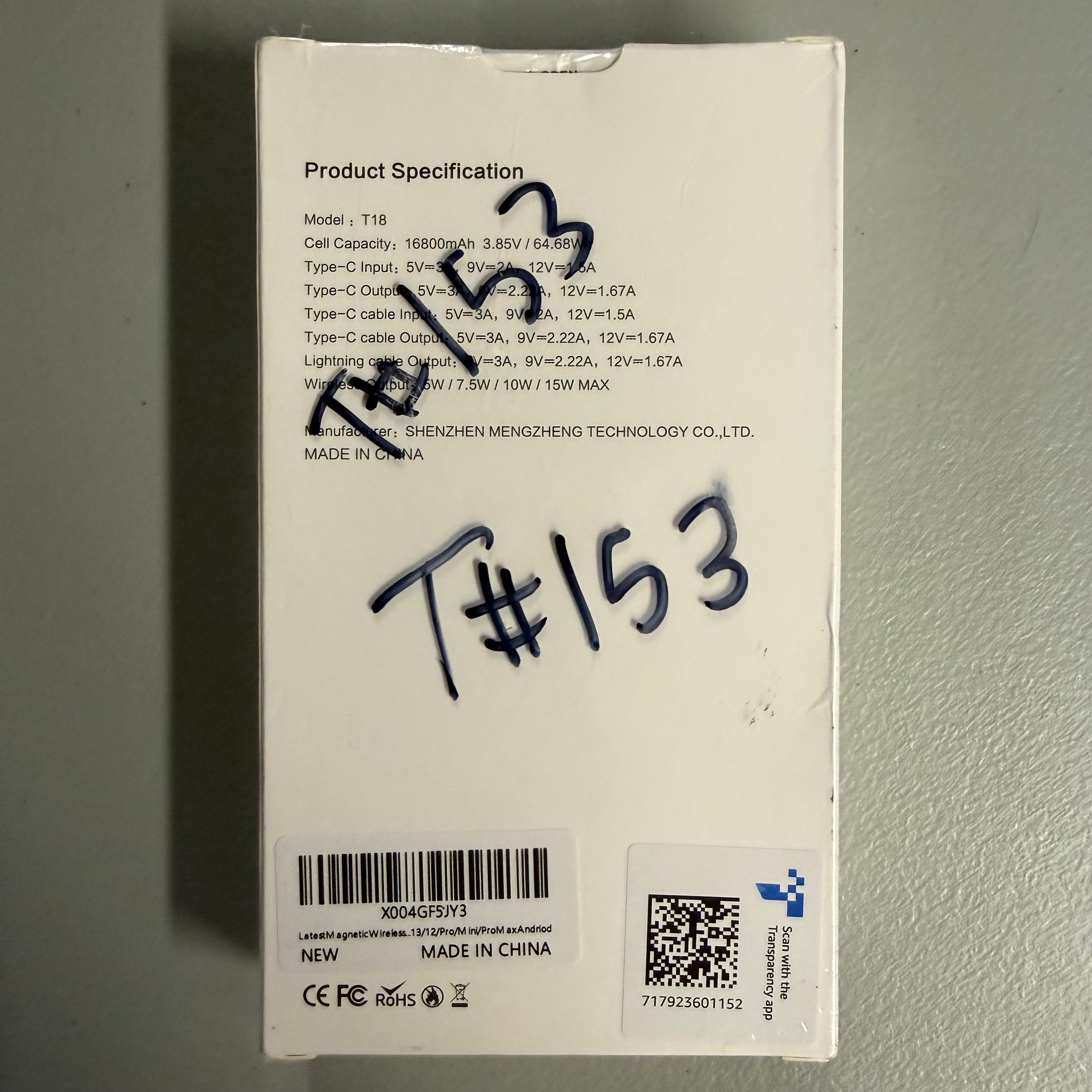 16800mAh Magnetic Wireless Power Bank - Fast Charge with LED Display (New, Sealed)