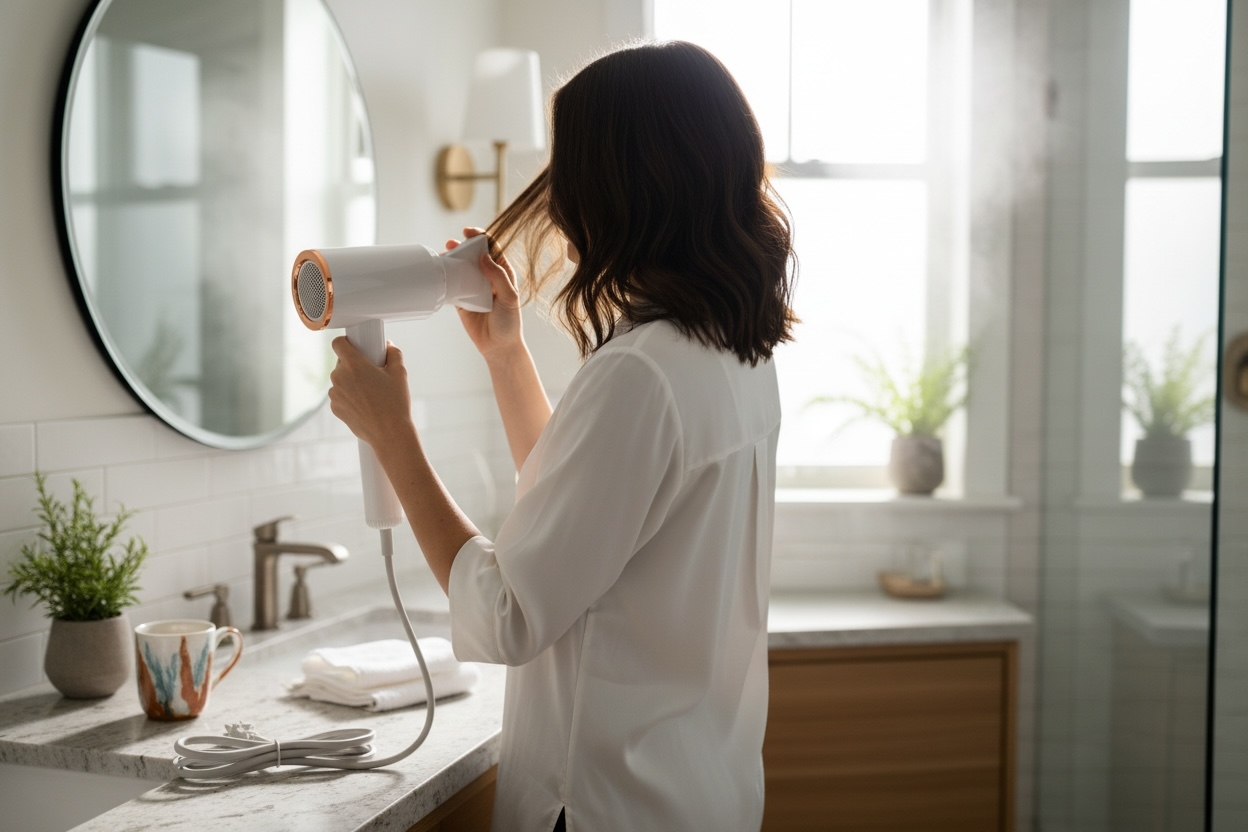 CoolMouse High Speed Hair Dryer - White/Gold (Brand New)