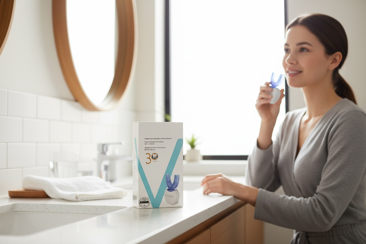 AI Intelligent 360° Automatic Electric Toothbrush with Whitening Kit - Brand New Sealed
