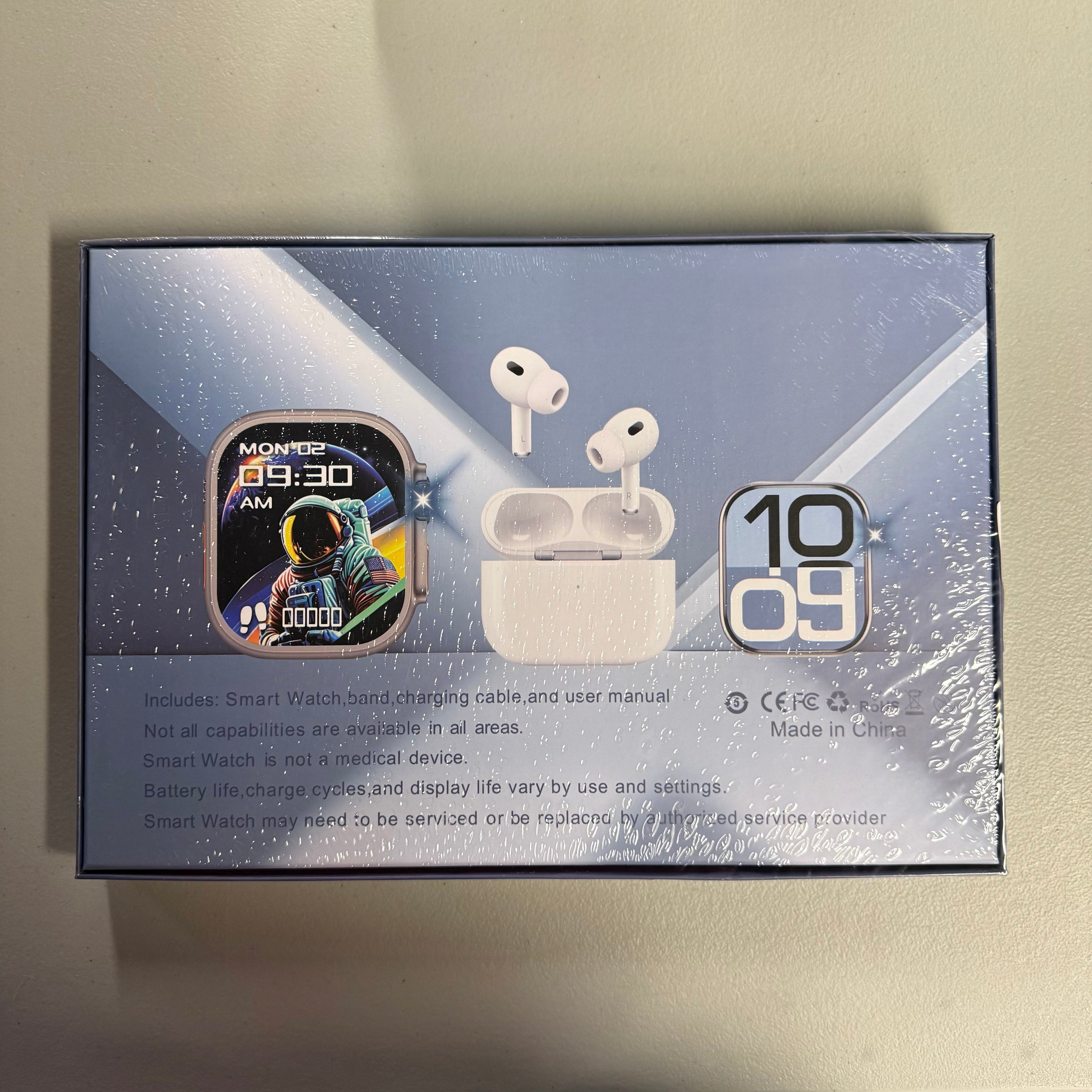 H7000 Series 10 Smartwatch & Wireless Earbuds Combo - 12in2 Exquisite Set (New Sealed)