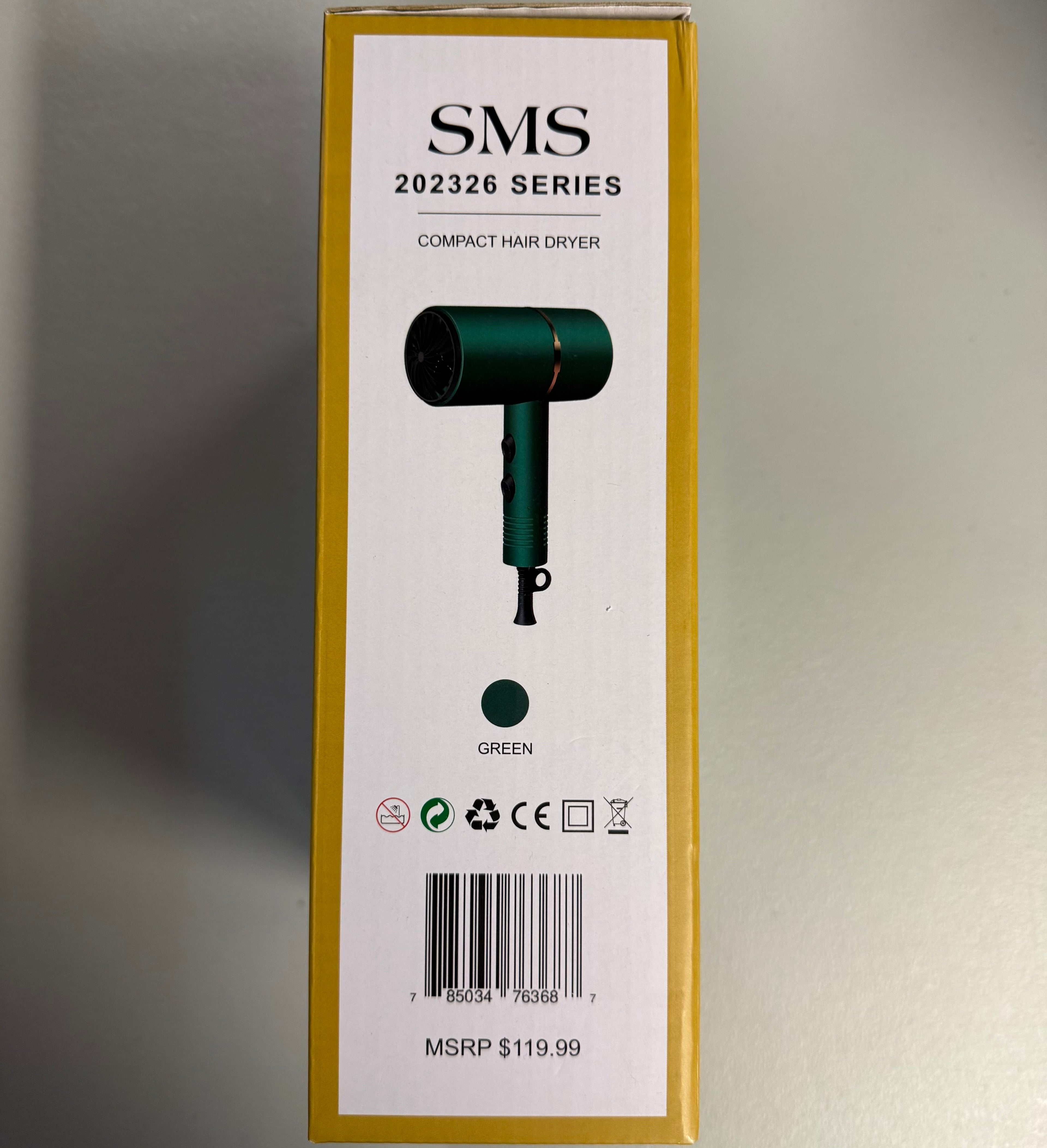 SMS 202326 Series Compact Hair Dryer - Green (Open Box)