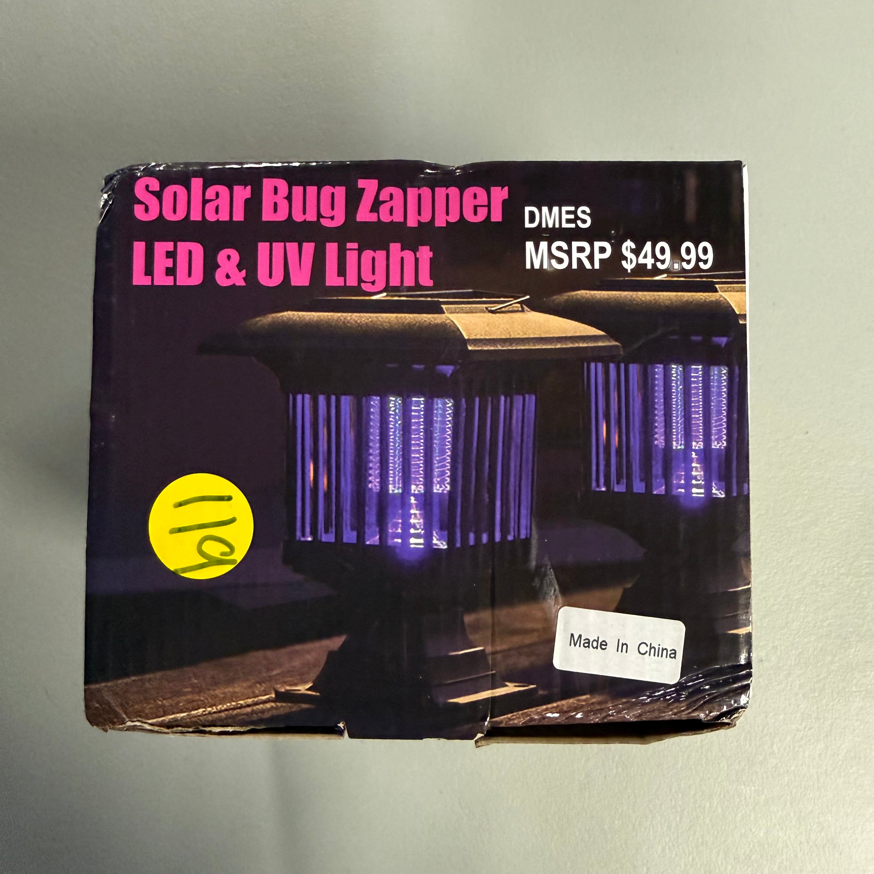 Solar Bug Zapper LED & UV Light - Outdoor Mosquito Killer Lamp