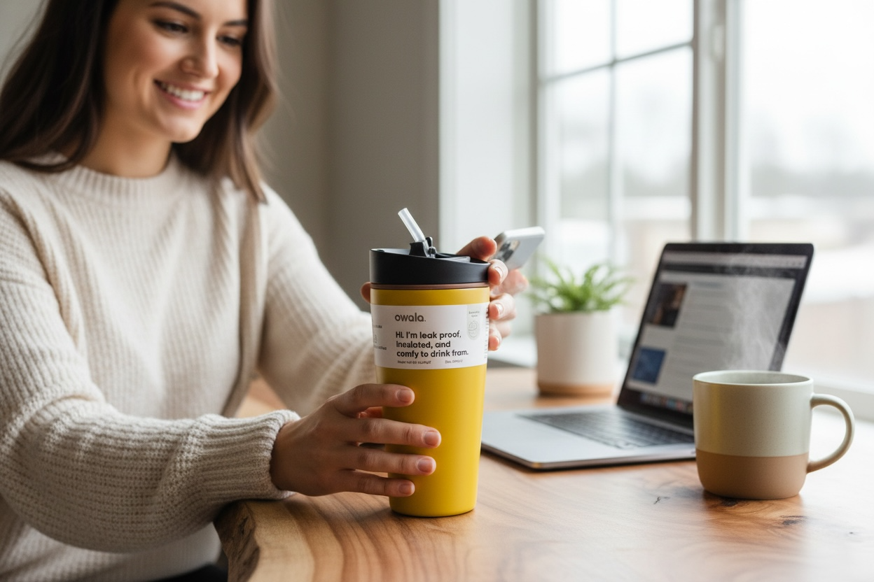Owala 20oz Insulated Tumbler - Yellow (Open Box)