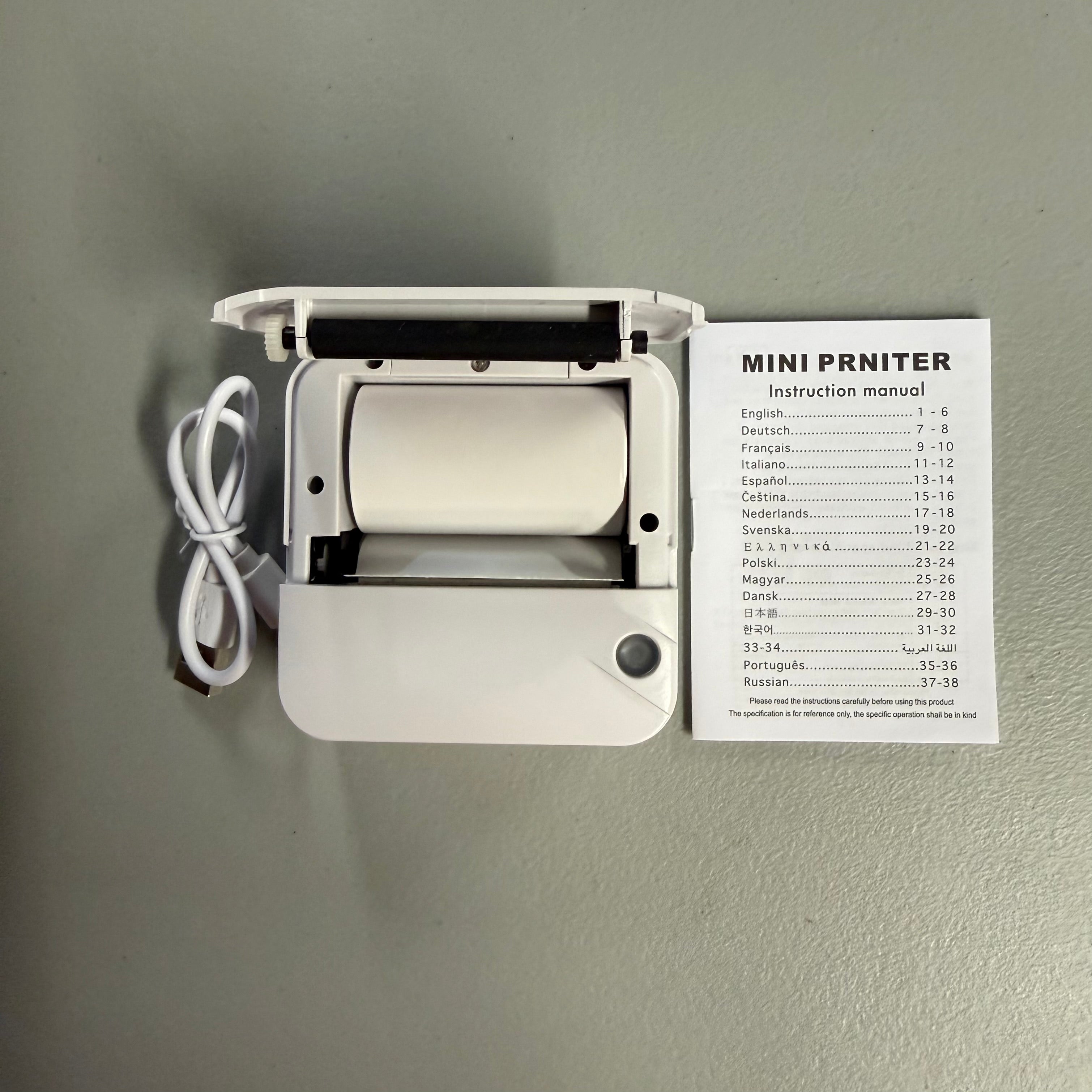 Portable Mini Bluetooth Thermal Printer - Inkless Photo & Label Printer (Open Box Like New)