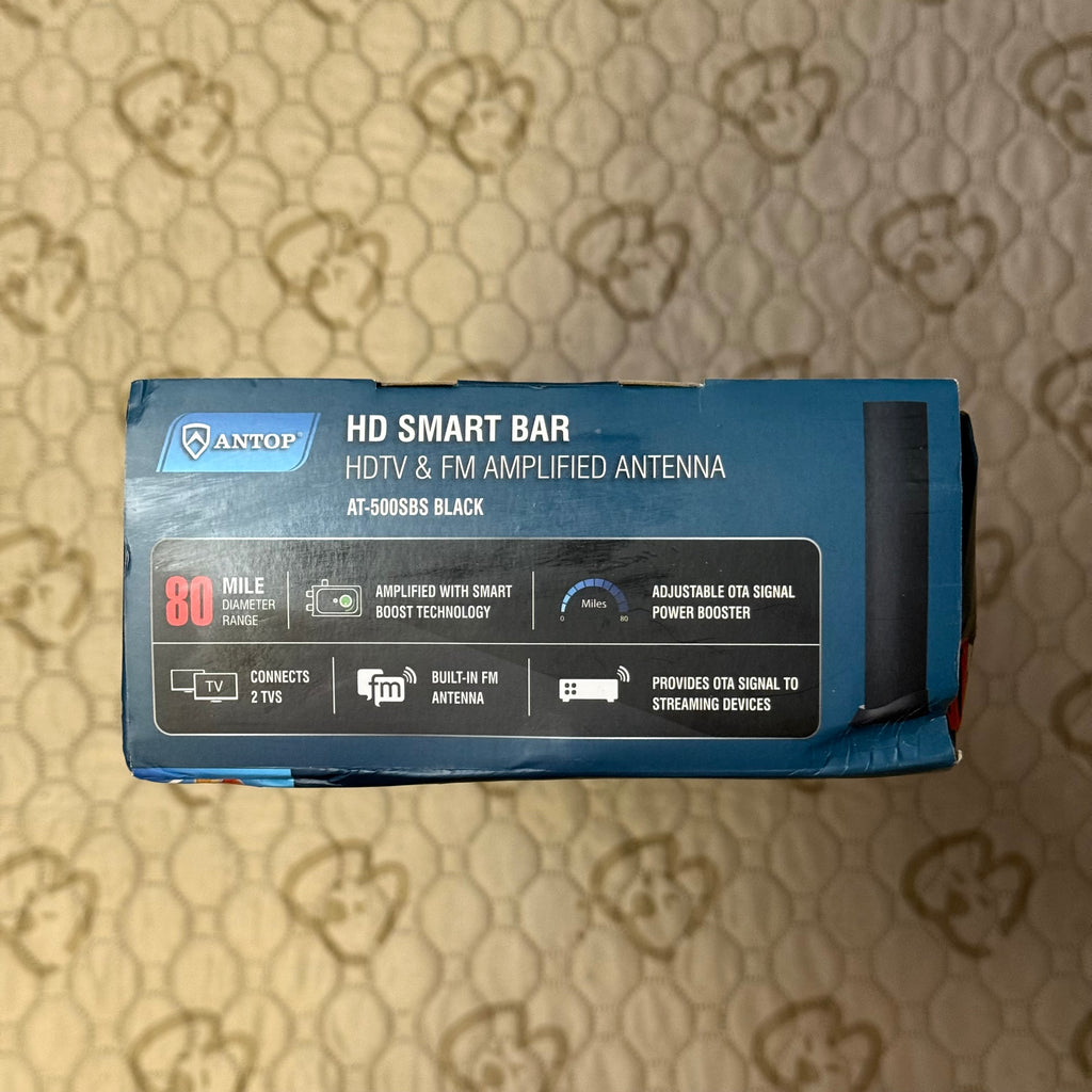 ANTOP HD Smart Bar Antenna AT-500SBS - 80 Mile Range (Open Box Like New)
