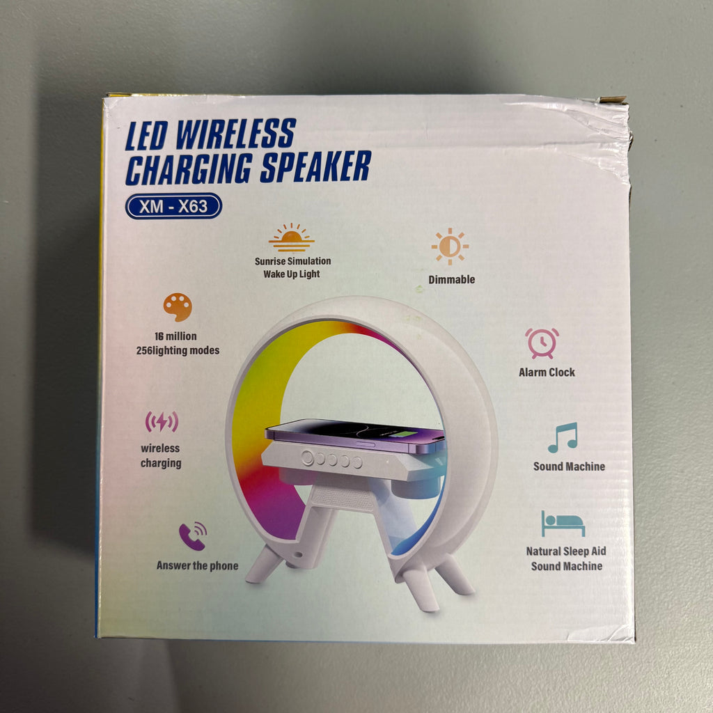 LED Wireless Charging Speaker XM-X63 - Sunrise Alarm Clock (Open Box Like New)