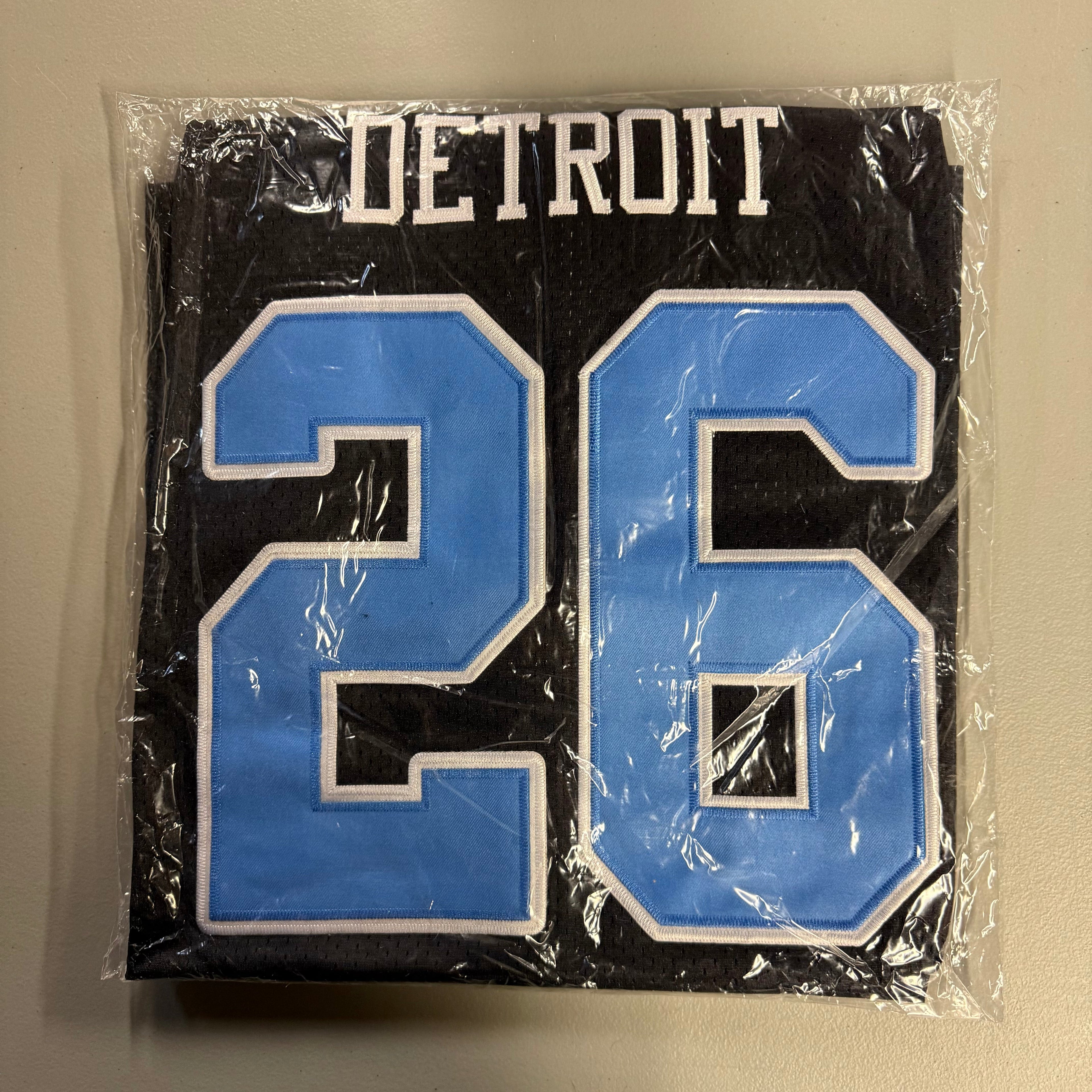 Detroit Lions Jahmyr Gibbs #26 Stitched Black Jersey - Men's XXL