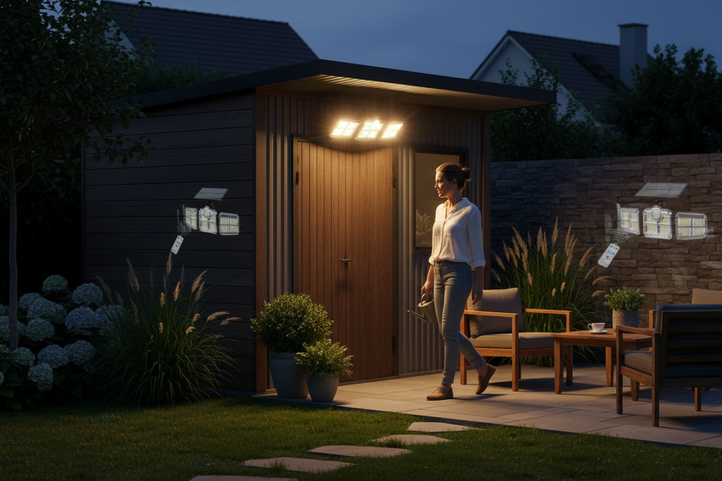 JD-2757 Solar Sensor Light 122 SMD LED with Remote Control (Open Box)