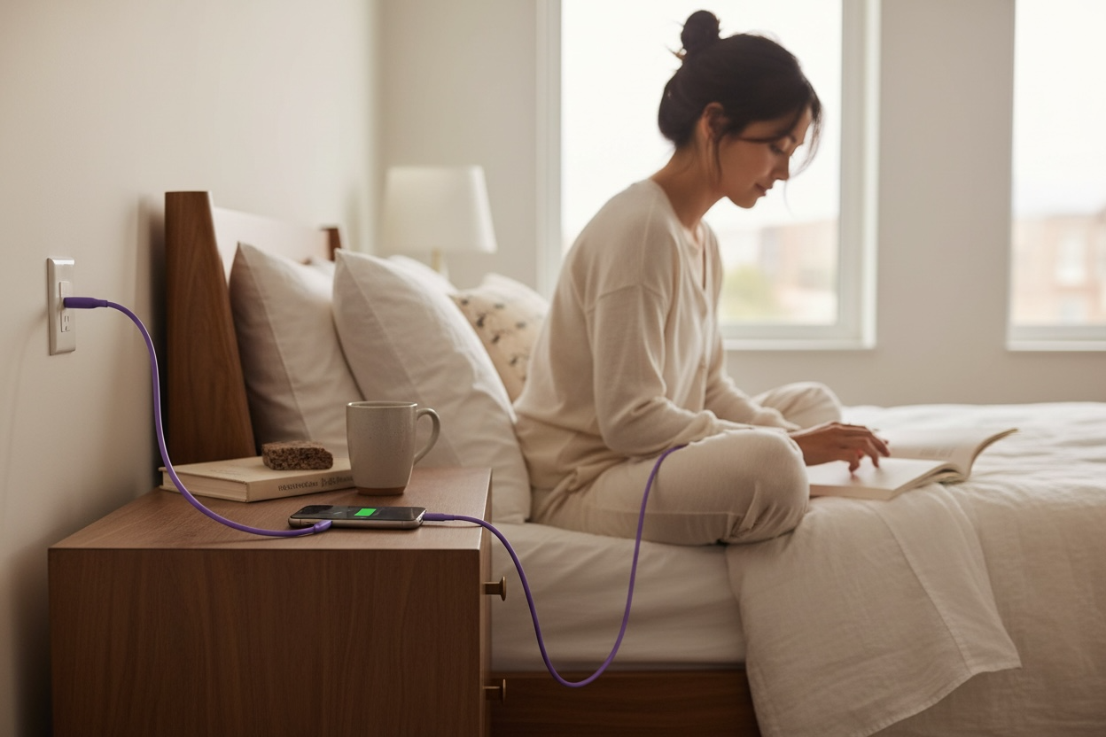 Heyday 6ft Soft-Touch Lightning to USB-A Charging Cable - Purple