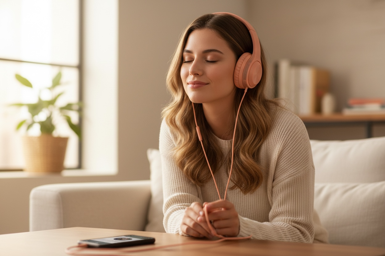 Heyday™ Wired Headphones - Peach