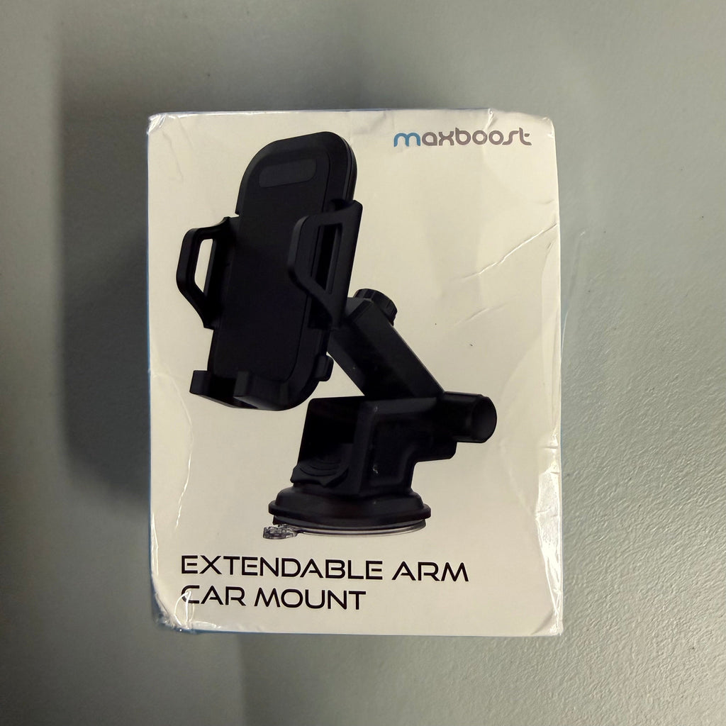 Maxboost Extendable Arm Car Mount - Universal Phone Holder with Suction Cup (Brand New, Sealed)