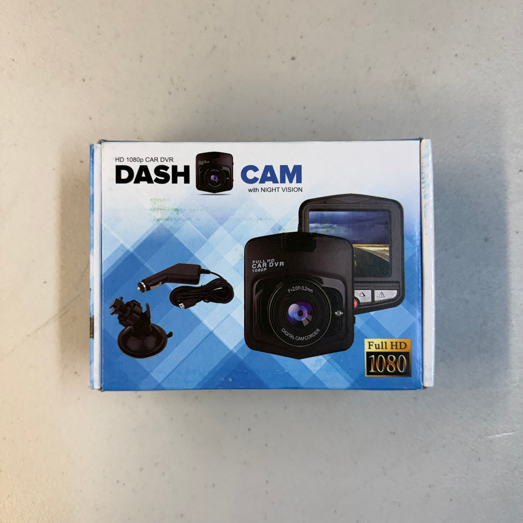 HD 1080p Dash Cam with Night Vision - 170° Wide Angle (Open Box - Like New)