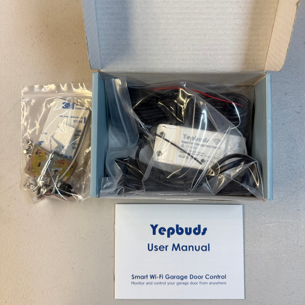 Yepbuds Smart Wi-Fi Garage Door Control - App & Voice Control (Open Box - Like New)